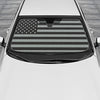 Patriotic Monochrome USA Flag Front Windshield Sunshade- Double Bubble Accordion Folding Auto Shade