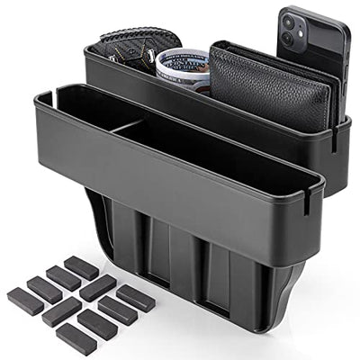 Paffenery 2 PCS Premium Car Seat Gap Filler Organizer Storage Box