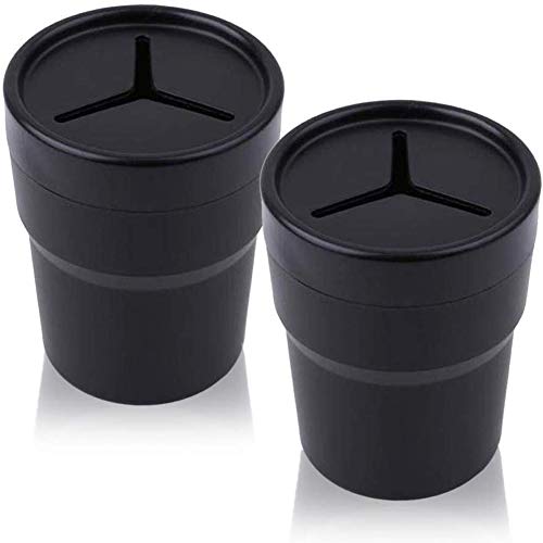 Car Trash Can with Lid, FIOTOK Mini Auto Garbage Can Leakproof Vehicle Trash Bin