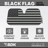 Patriotic Monochrome USA Flag Front Windshield Sunshade- Double Bubble Accordion Folding Auto Shade