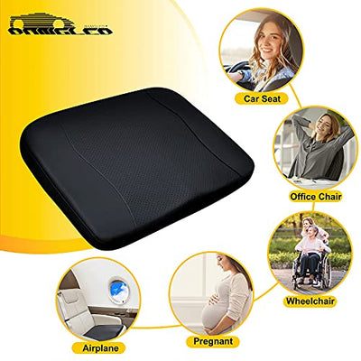 Bangled Car Seat Cushion, Memory Foam Driver Seat Cushion for Sciatica & Lower Back Pain Relief