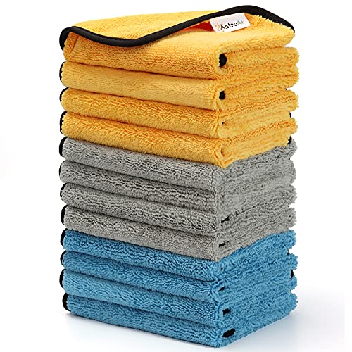 AstroAI Microfiber Cleaning Cloth, Microfiber Towels for Cars, Versatile Clothes with Dual Side