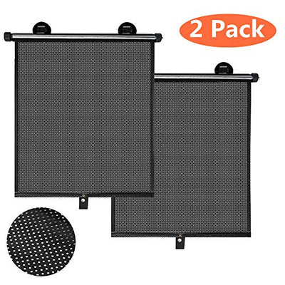 BOGI Car Window Shade (2 Pack) Car Roller Sunshade for Side Window